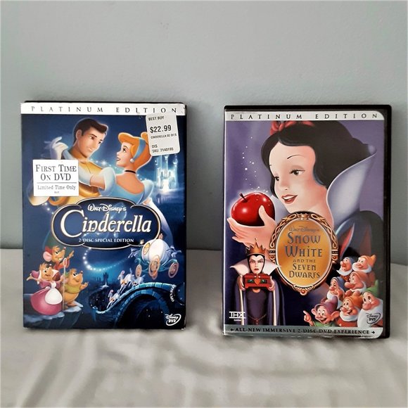 Disney's Cinderella & Snow White Platinum Edition DVD's - Picture 2 of 8